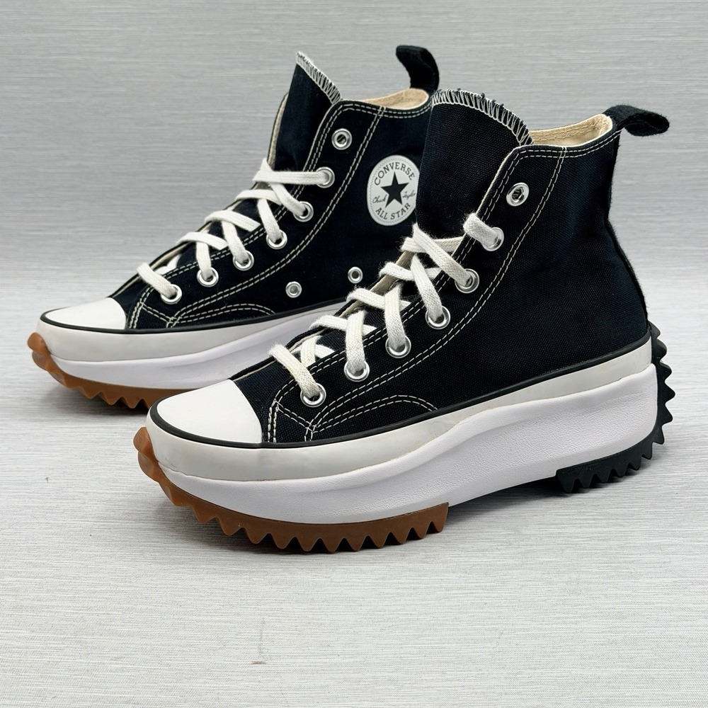 Converse Run Star Hike Women's 5.5 Black Platform High Top Sneakers 166800C